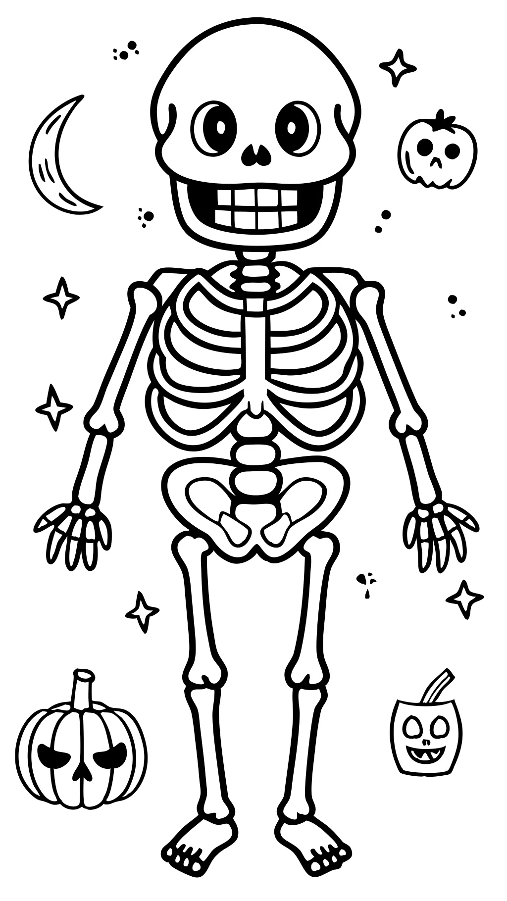 skeleton coloring pages printable